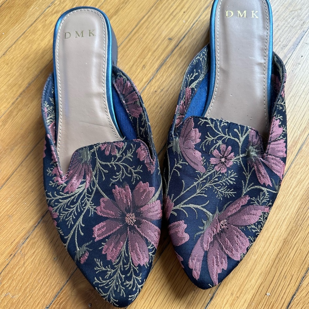 🌸 Floral Dark Academia Mules by DMK 🌸